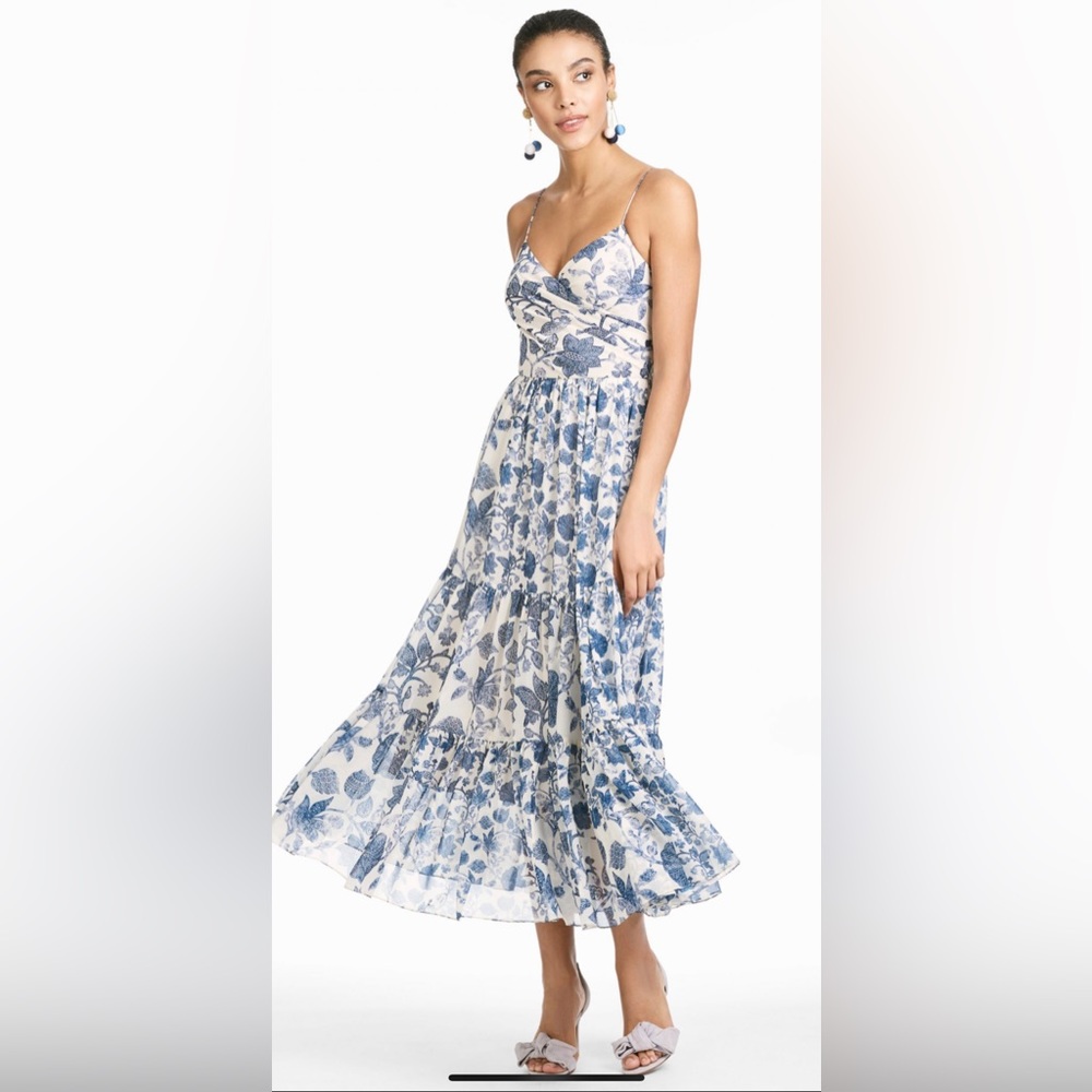 Anthropologie x Sachin & Babi Dalia floral midi dress size 8